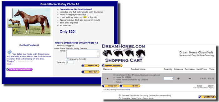Easily Add to Shopping Cart and Checkout