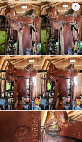 Tack ID: 568844 17 inch big horn leather saddle - PhotoID: 153590 - Expires 31-Oct-2024 Days Left: 8