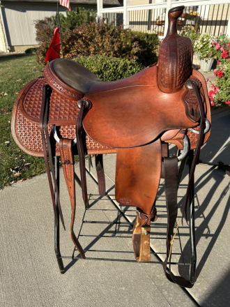 Tack ID: 569144 Gene Bader Custom Cutting Saddle - 15.5” - PhotoID: 153972 - Expires 29-Jan-2025 Days Left: 73