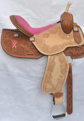 Tack ID: 569219 16 Showman Breast Cancer Saddle, bridle and breastcollar - PhotoID: 154058 - Expires 22-Feb-2025 Days Left: 63